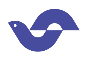 社名の頭文字「い」と佐賀県鳥「カササギ」を合体したイメージ